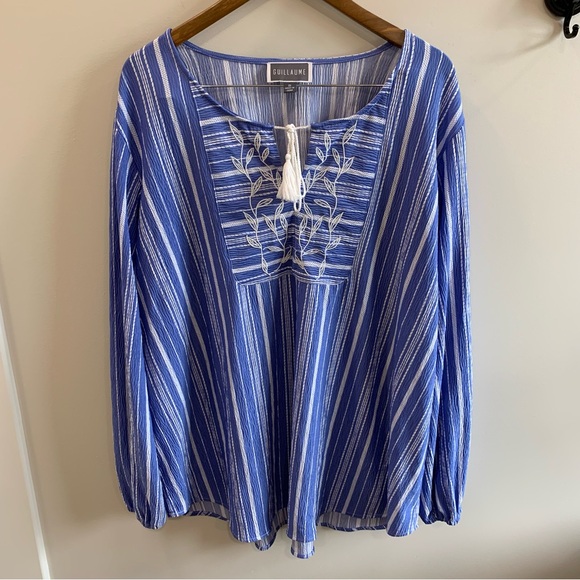 Guillaume stripe peasant blouse - Picture 1 of 7
